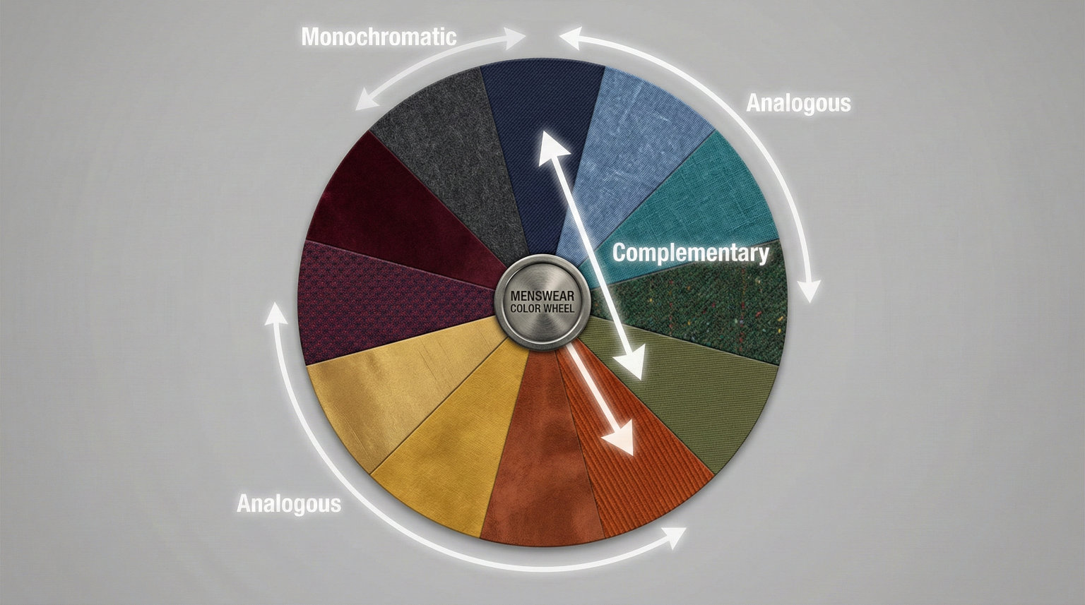 color wheel used to showcase different colors you can use in styling